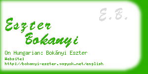 eszter bokanyi business card